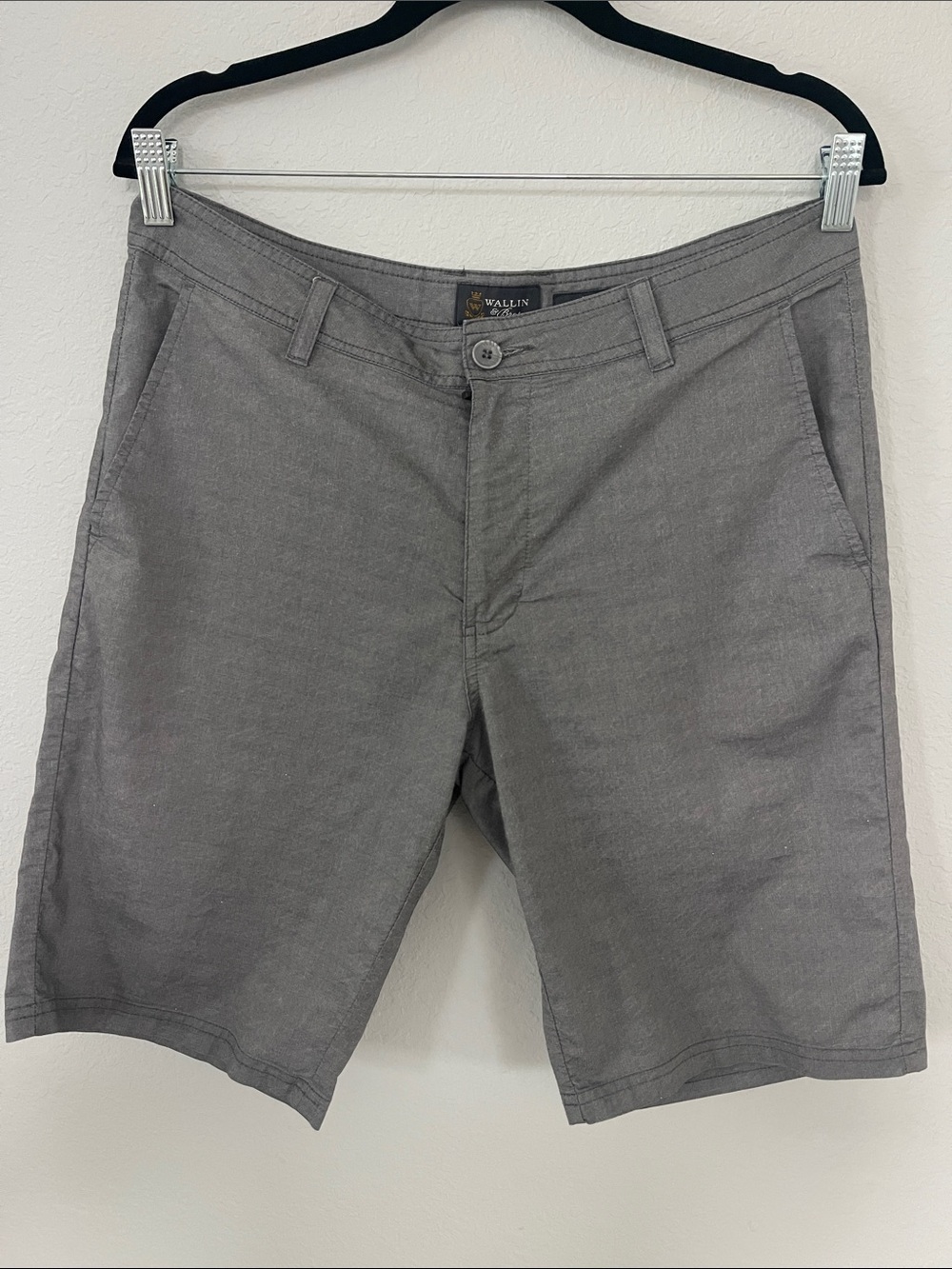 Wallin & Bros Gray Flat Front Men's Shorts Size 32